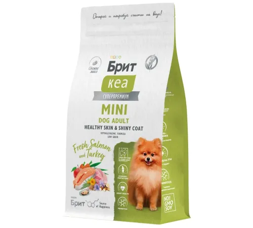 Брит Кеа Adult Mini Healthy Skin&Shiny Coat (Лосось и индейка), 400 г new