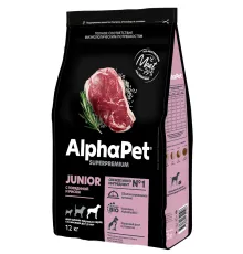 AlphaPet Superpremium Junior Maxi (Говядина, рис), 3 кг