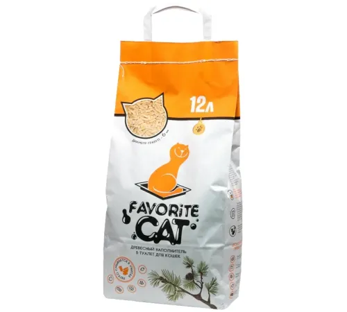 Favorite Cat Древесный наполнитель, 12л (4кг)