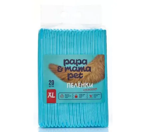 Papa&Mama Pet Пеленки для питомцев, ХL 60х90 см (20 шт)