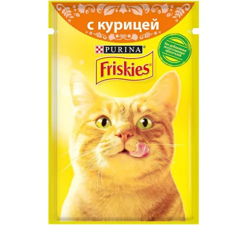 Friskies для кошек (Курица в подливе), 85 г х 10 шт