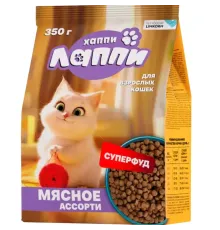 Хаппи Лаппи для кошек (Мясное ассорти), 350 г