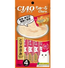 INABA CIAO Churu Куриное филе для здоровья кожи и шерсти, 14 г х 4 шт (уп)