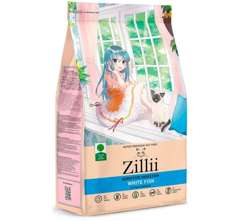 ZILLII Sensitive Digestion Cat (Белая рыба), 400 г