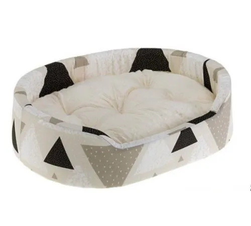 Ferplast Лежанка DANDY треугольники, бежевый/черный F 80, 80х55х20 см