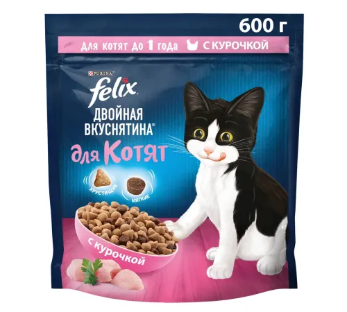 Felix Двойная вкуснятина для котят (Курица), 600 г