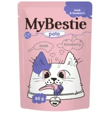 MyBestie Паштет для кошек (Ягненок и черника), 80 г