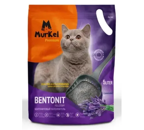 Murkel Наполнитель бентонитовый (Лаванда), 5 л/4 кг