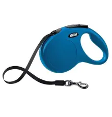 Поводок-рулетка Flexi Classic Compact М лента 5 м, Синий