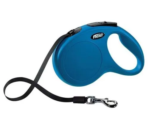 Поводок-рулетка Flexi Classic Compact М лента 5 м, Синий