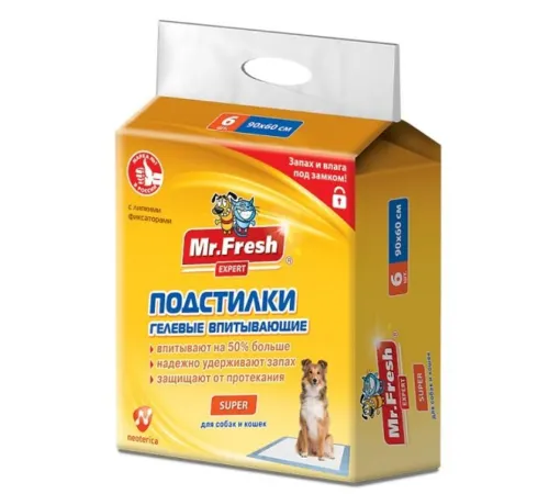 Mr.Fresh Expert Super Подстилки для собак, 40х60 (10 шт.)