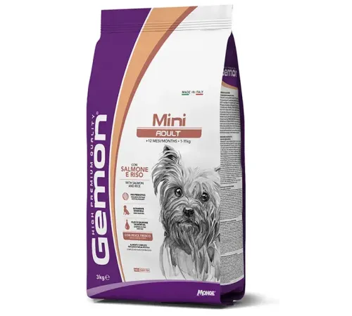 Gemon Dog Mini Adult (Лосось, рис) 3 кг