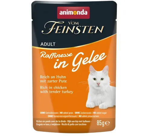 Vom Feinsten Adult Raffinesse (Курица и индейка в желе), 85 г