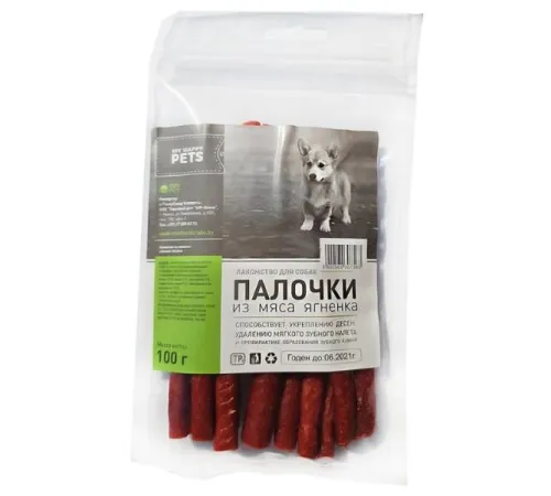 My Happy Pets Палочки из мяса ягненка 100 г