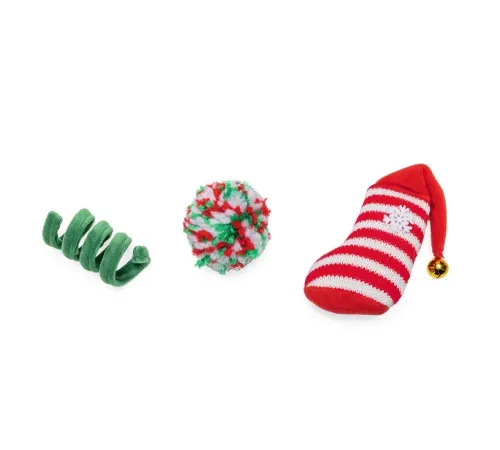Beeztees Игрушка для кошек Christmas Fun, 3 шт/уп
