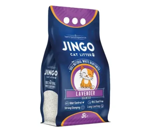 JINGO Наполнитель бентонитовый Lavender, 5 л