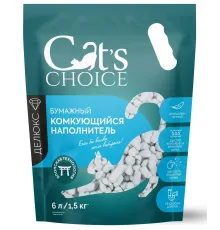 Cat's choice Наполнитель бумажный с цветовым индикатором комка, 6л/1,5 кг
