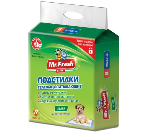 Mr.Fresh Expert Start Подстилки для собак, 90х60 (8 шт)