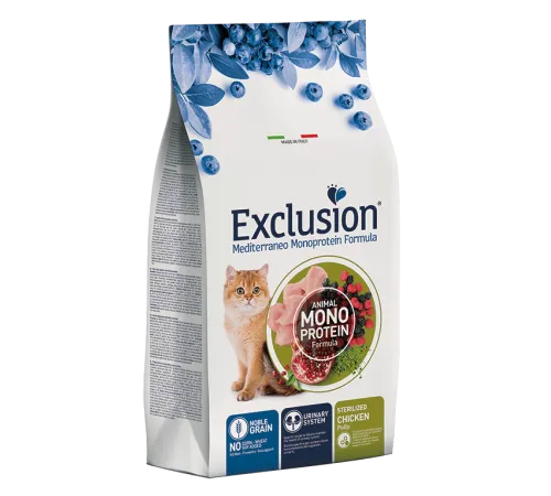Exclusion Monoprotein Noble Grain Sterilized Cat (Курица), 12 кг