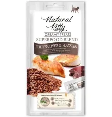 Natural Kitty Superfood Blend Крем-суп (Курица, куриная печень и семя льна), 12 г х 4 шт (упаковка)