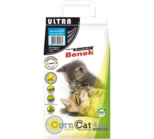 Super Benek Corn Cat Ultra (Морской бриз), 7 л