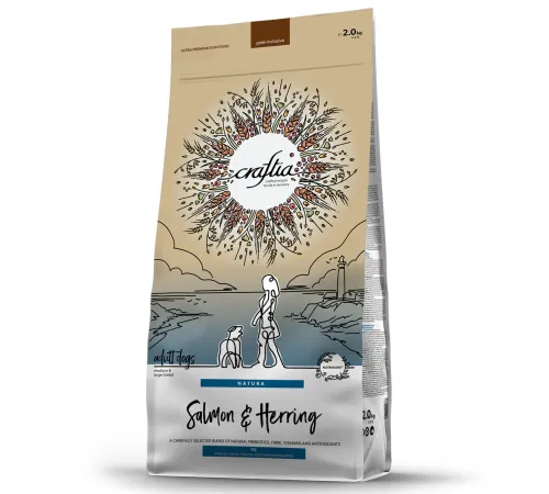 Craftia Natura Adult Medium&Large (Лосось, сельдь), 2 кг
