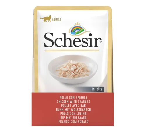 Schesir Chicken Seabass (Цыпленок, окунь), 85 г х 20 шт