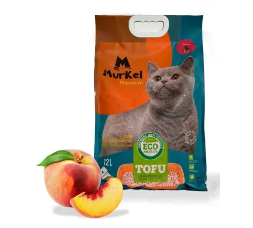 Murkel Наполнитель TOFU (Персик), 12 л/5,2 кг