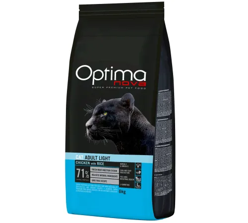 Optimanova Cat Light (Курица и рис), 2 кг