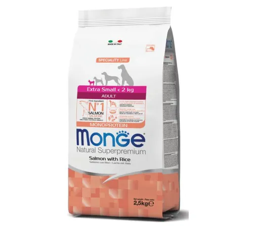 Monge Dog Speciality Adult X-Small (Лосось, рис) 800 г