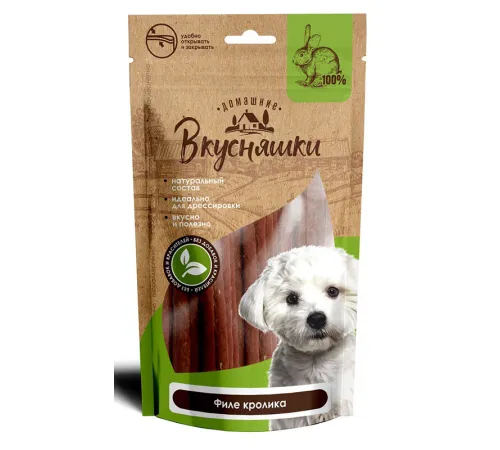 Домашние вкусняшки Лакомство Филе кролика, 500 г