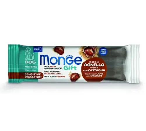 Monge Gift Sensitive Digestion Dog Мясные батончики с ягненком, каштаном и инулином, 40 г