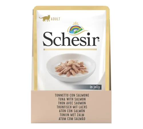 Schesir C&B Adult Cat (Тунец, лосось в желе), 85 г