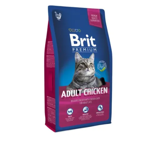 Brit Premium Cat Adult (Курица) 8 кг
