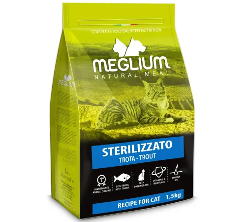Meglium Сat Neutered (Форель), 1,5 кг