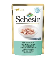 Schesir Тунец с дорадо в желе Пауч, 50 г