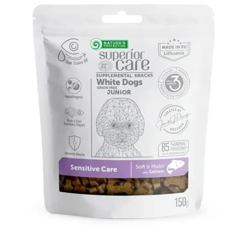 Nature's Protection Superior Care White Dogs Grain Free Sensitive Care (Лосось), 150 г