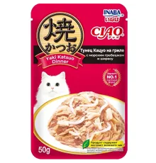 INABA CIAO Тунец Кацуо на гриле с морским гребешком и ширасу, 50 г