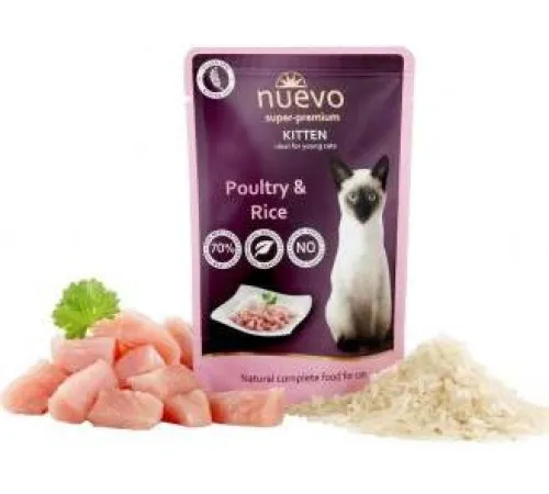 Nuevo Kitten Poultry with Rice 85 гр