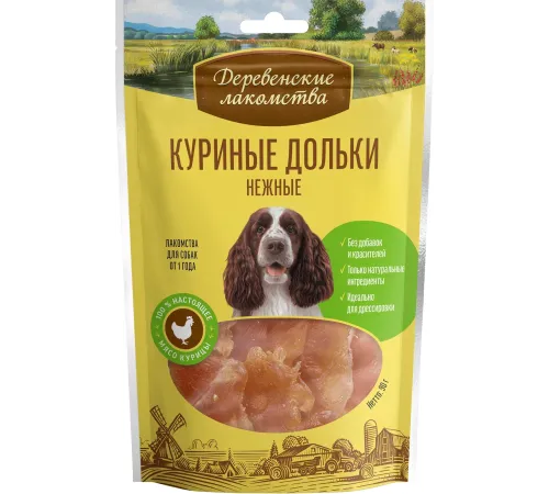 Лакомство: куриные дольки нежные, 90 г