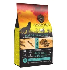 AMBROSIA Senior Mini Breeds (Лосось, индейка), 1,5 кг