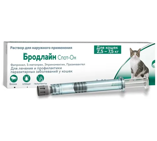 Бродлайн Спот-Он 0.9 мл, до 7.5 кг