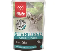 BLITZ Sensitive Sterilised (Кролик и клюква), 85 г