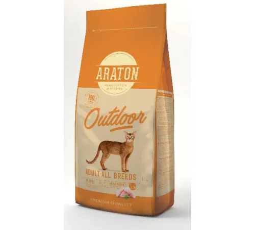 Araton Adult Outdoor Cat (Курица и индейка) 15 кг