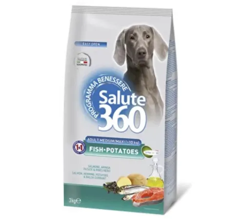 Salute 360 Adult Medium/Maxi (Рыба, картофель), 3 кг