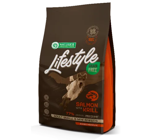 Nature's Protection Lifestyle Mini Adult Dog (Лосось и криль), 1,5 кг