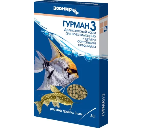 Зоомир Гурман-3 Корм для всех видов рыб, 30 г