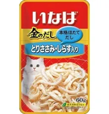 INABA CIAO Kinnodashi Куриное филе с мальками ширасу, 60 г