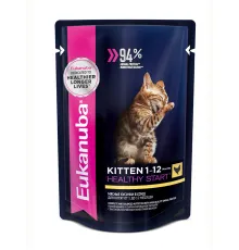 Eukanuba Kitten Healthy Start (Курица в соусе), 85 г х 28 шт (уп)