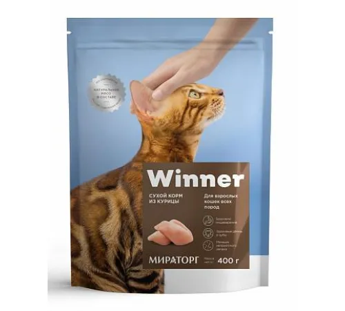 Мираторг Winner для кошек всех пород (Курица), 400 г